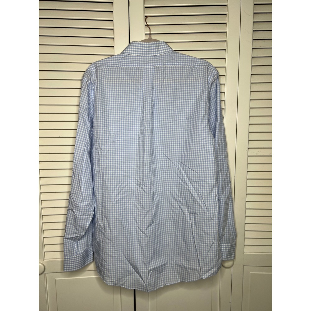 Brooks Brothers Regent 16-35 Blue Gingham Old Money Ivy Non-Iron Supima Shirt - Picture 3 of 6